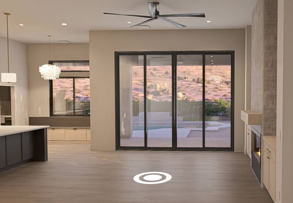 Redesigned fireplace