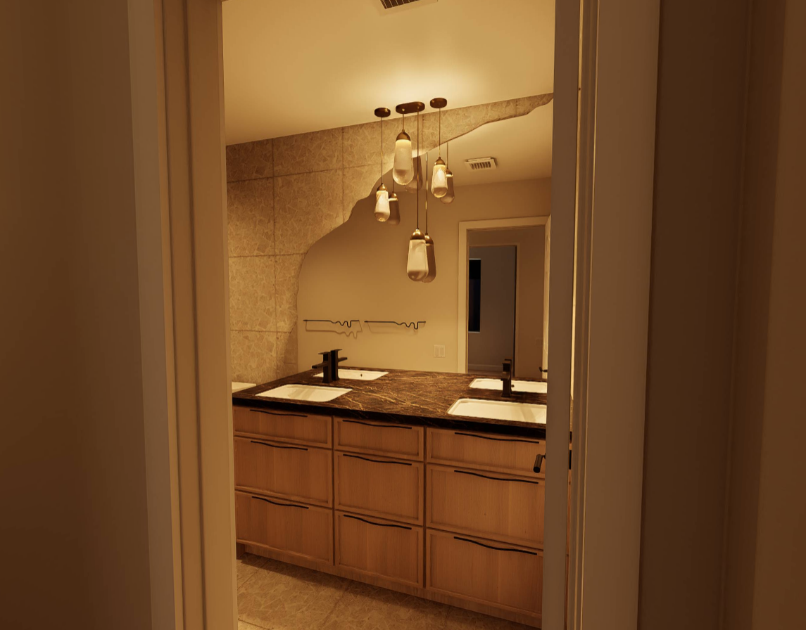 VITIRITTO remodel — craftsman dining room with wood trim and chandelier